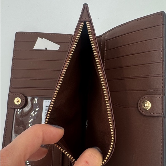 Coach Brown and Tan Signature Wallet - Picture 5 of 8